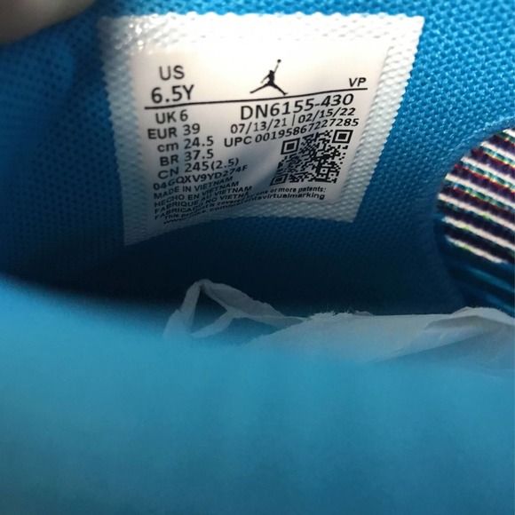 Nike Air Jordan XXXVI Luka (GS) Basketball Boys Shoes, Size 6.5y, Blue - Picture 8 of 11